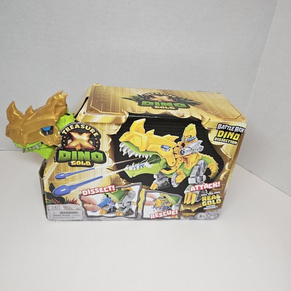 Treasure X Dino Gold Battle Rex Dissection Toy Complete In Box - Picture 2 of 15
